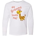 thumbnail image 3 of Inktastic My Gramma Loves me- cute giraffe Long Sleeve Youth T-Shirt, 3 of 5