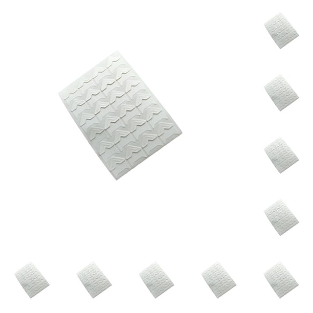 Cateissary Pegatinas de esquina de montaje, pegatina de foto autoadhesiva, resistente al agua, esquinas de álbumes de recortes, protección de Blanco puro 10piezas