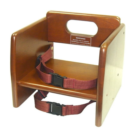 Winco Booster Seat stacking- 11-3/4 L x 11-3/4 W x 10-1/2 H Walnut