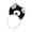 Black, variant on Realistic Brown Black White Bear Ears Hair Hoop Headdress For Cosplayers