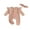 Pink, variant on aturustex Infant Baby Girls Solid Zipper Rompers 0 3M 6M 12M Newborn Ruffles Long Sleeve Jumpsuits Crew Neck Ribbed Bodysuits with Headband Toddler Fashion Casual Basic Daily Spring Fall Clothes
