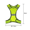 thumbnail image 3 of Lightweight Breathable Mesh Reflective Vest High Visibility Safety Vest Gear for Running Walking Cycling Jogging, 3 of 8