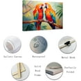 thumbnail image 4 of ZHONGYUTONG Parrot Couple Canvas Wall Art Tropical Macaw Birds on Branch Picture Prints Colorful Animal Romantic Painting for Bedroom Room Decor Framed (20.00" x 30.00"), 4 of 5