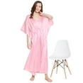 thumbnail image 3 of Gypsie Blu Satin Silk Kaftan for Women Sleepwear Maxi Dress Adjustable Nightgown Plus Size Kimono Sleeve Ladies Caftan Online, 3 of 7