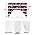 thumbnail image 5 of Pink Roses Swag Valances for Windows, Small Curtains Drapes, Valentine's Day Love Flowers Stripes Rustic Kitchen Window Curtains Over Sink Window Treatment Valance for Bedroom/Bathroom 56"x36", 5 of 5