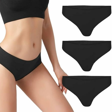 3Pcs Aura Invisible Camel Toe Thong Aura Invisible Thong No Camel Toe Underwear For Women High Waisted Seamless Thongs for Ladies No Show Panty