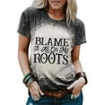 thumbnail image 2 of Summer Tops for Women Could Be A Train Station Kinda Day Ladies Casual O Neck Short Sleeved Top Shirts for Women Grey XL, 2 of 4