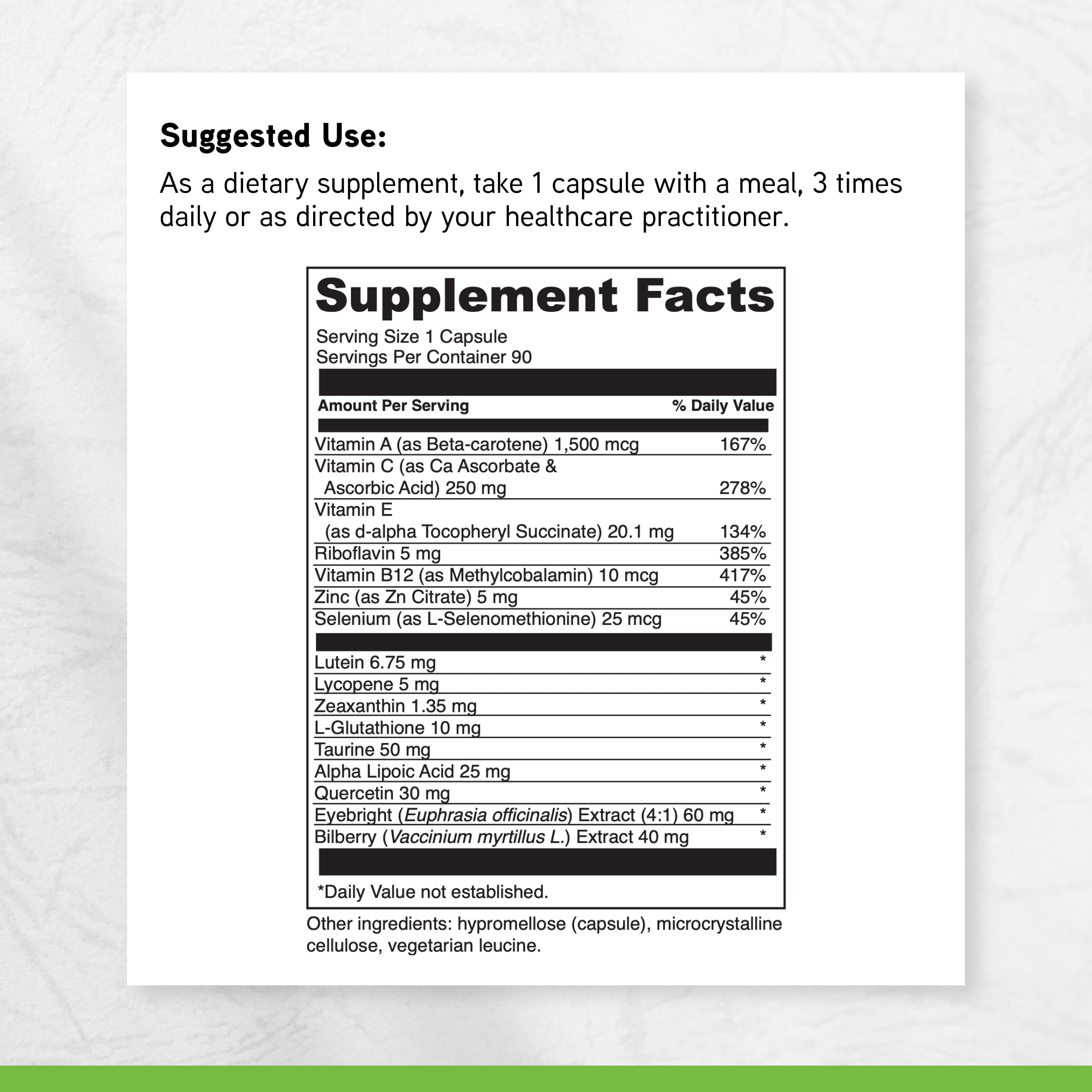 DaVinci Labs Healthy Eyes - Support Eye Health* - 90 Vegetable Capsules