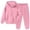 Pink, variant on KAUOD Kids 2 Piece Joggers Set Half Zipper Cotton Hoodies Sweatpants Sweatsuits Boys Girls Plain Soft Pullover Sweatshirts