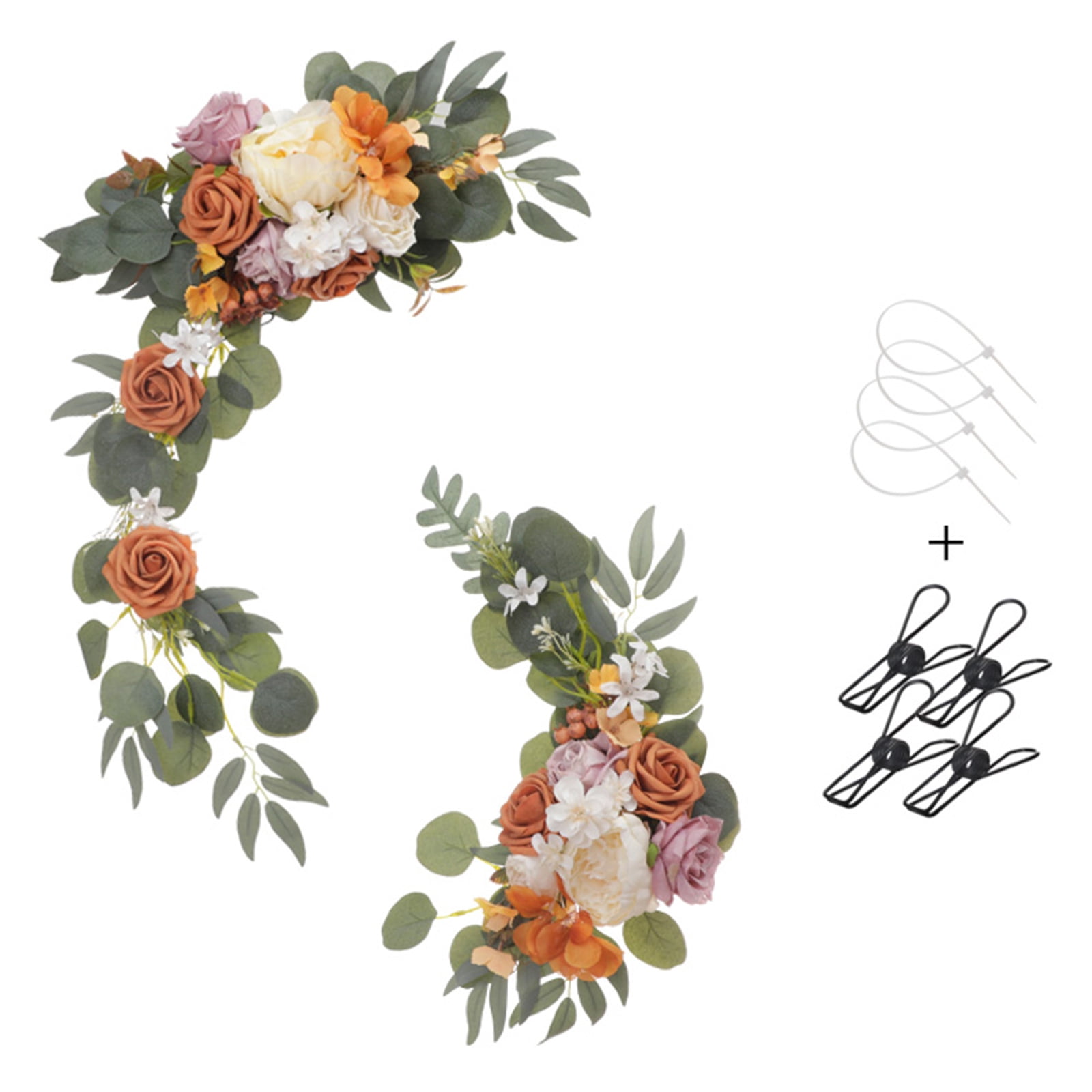 Gogosir Arch Flowers Kit,Artificial Flower Swag Garland For Wedding