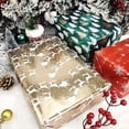 thumbnail image 5 of LDGOOAEL Mini Short Small Christmas Wrapping Paper Roll with Cut Lines on Reverse (17" X 120" Per Roll) - Navy Blue with Gold Foil Design for Holiday, Birthday, 5 of 5