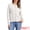 Apricot, variant on DARING DIVA Women's Crew Neck Long Sleeve Open Front Button Down Cardigan S Brown