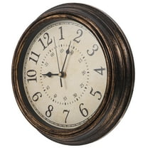 MLINS  Green Wall Clock Digital Battery Operated Radio Controlled Large