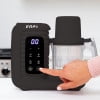 EVLA'S Baby Food Maker with 2 Steaming Cups, Steamer, Blender, Baby Food Processor, Touch Screen, with 6 Reusable Food Pouches, Dark Grey