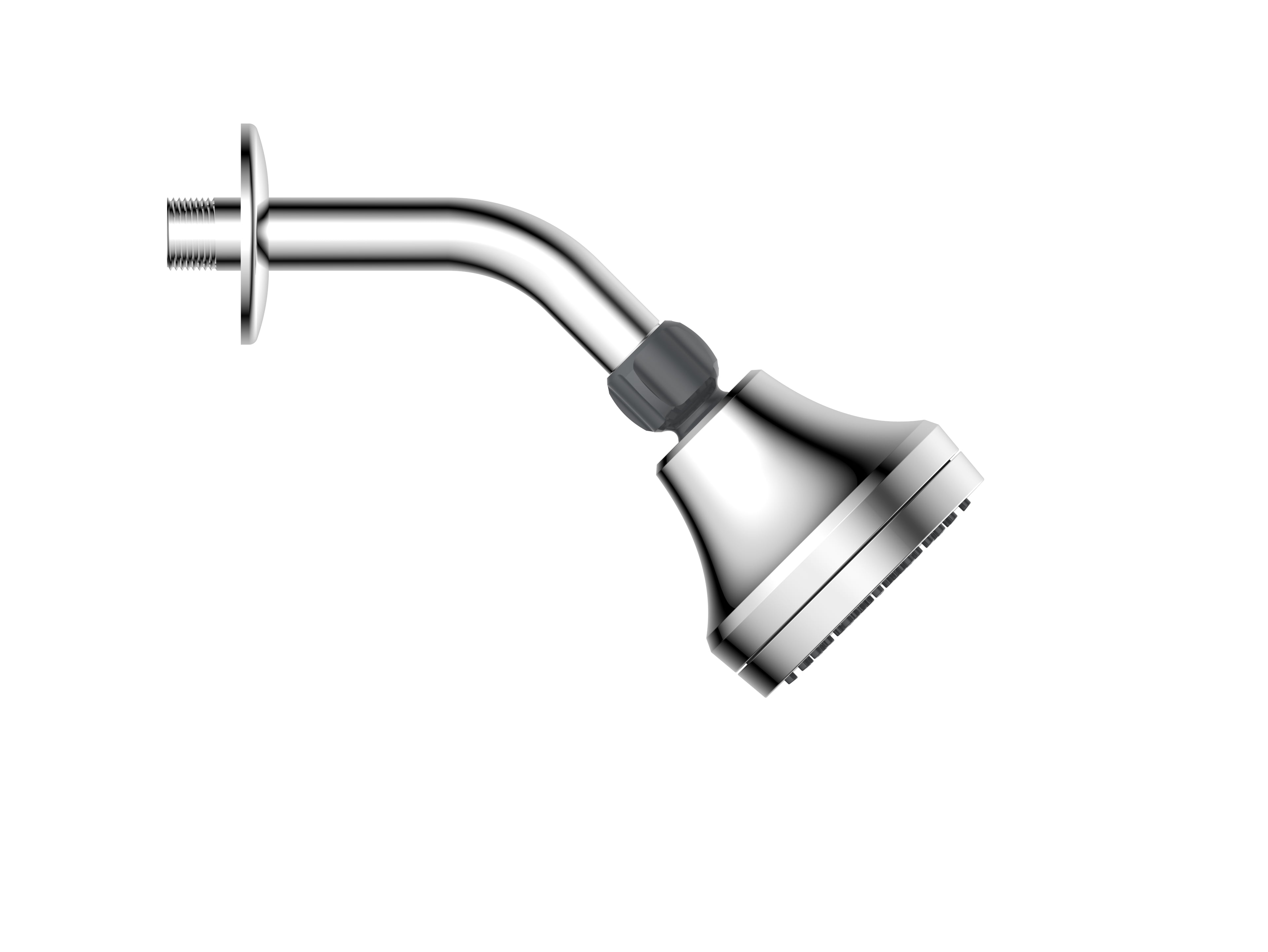 Mainstays Single Setting Shower Head in Chrome with Rub-clean Nozzles