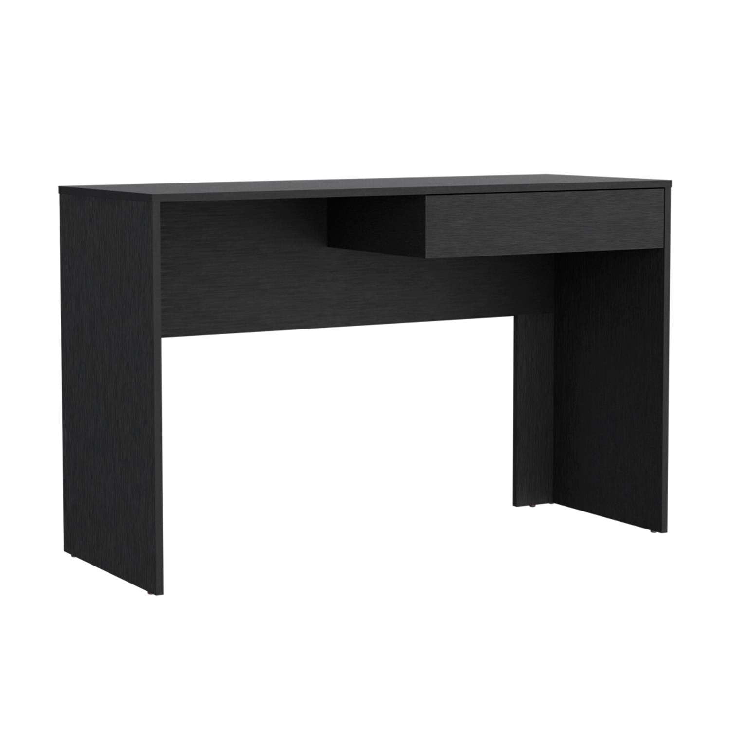 Asteroutdoor Writing Computer Desk with One Drawer, Black