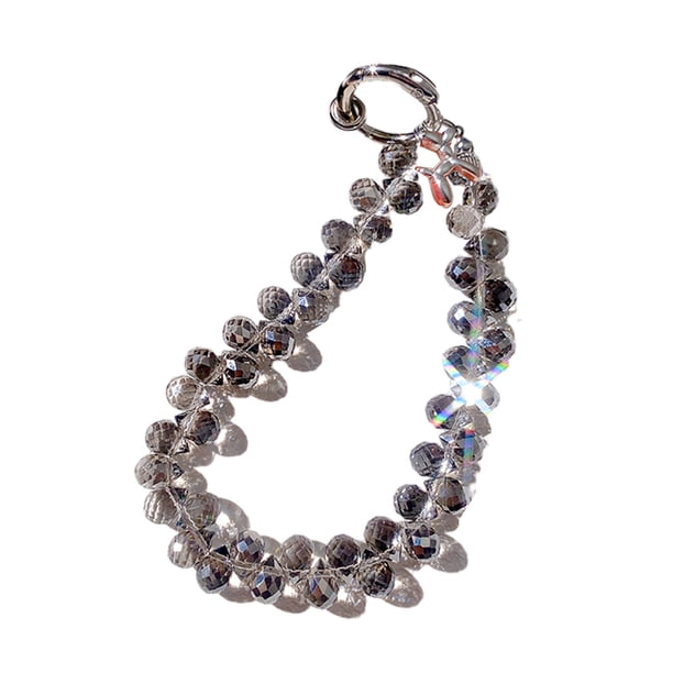 Correa de teléfono de cristal sintético brillante, correa de muñeca para teléfono, cordón con dije brillante y ranura para tarjetas, accesorio de moda, regalo para niñas, mejores amigas