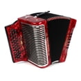 thumbnail image 2 of Hohner Corona Xtreme II 34 Button Bisonoric Accordion (GCF Keys, Pearl Red), 2 of 6