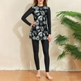 thumbnail image 2 of ZQUUVOU Womens Full Body Rash Guard Long Sleeve One Piece Bathing Suit Upf50+ Surf Swimsuit (B-Black,XL), 2 of 9