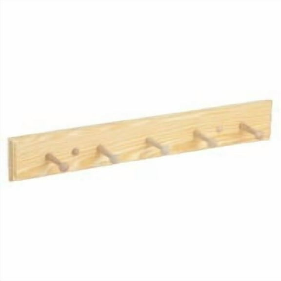 Waddell Manufacturing Wood Shaker Peg Rack SPR-24 - Unfinished - 24 In.