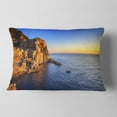 thumbnail image 2 of Designart Manarola Village Beach Panorama - Landscape Wall Throw Pillow - 12x20, 2 of 5