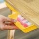 thumbnail image 5 of Organizador de cajones para debajo del escritorio | Bandeja de plástico autoadhesiva para debajo de la mesa | Gran capacidad para papelería de oficina y hogar | 4 colores disponibles - Fácil, 5 of 6