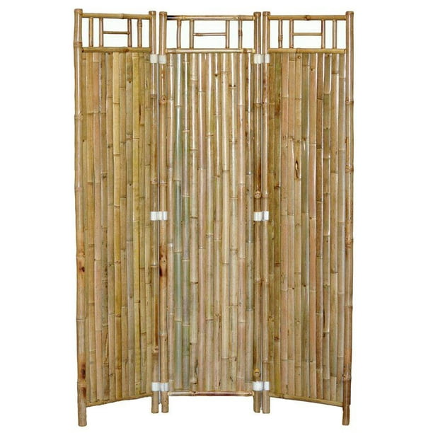 3 Panel Outdoor Bamboo Room Divider