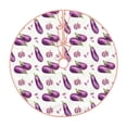 thumbnail image 2 of Halloween Christmas Tree Skirt - Eggplant garlic 36 Inches Christmas Tree Skirt for Halloween Holiday Indoor Home Christmas Tree Decorations with Three Ribbons, 2 of 7