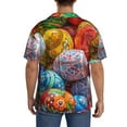 thumbnail image 5 of Sigee Easter Eggs Print Men's Shirts Casual Button Down Short Sleeve Summer Beach Shirt Hawaiian Vacation Shirts Tee Shirt-Medium, 5 of 7