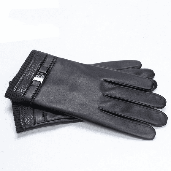 Men's Leather Gloves Fall/winter Plus Velvet Padded Warm Waterproof Windproof Driving Ride Full Touch Screen New Gloves