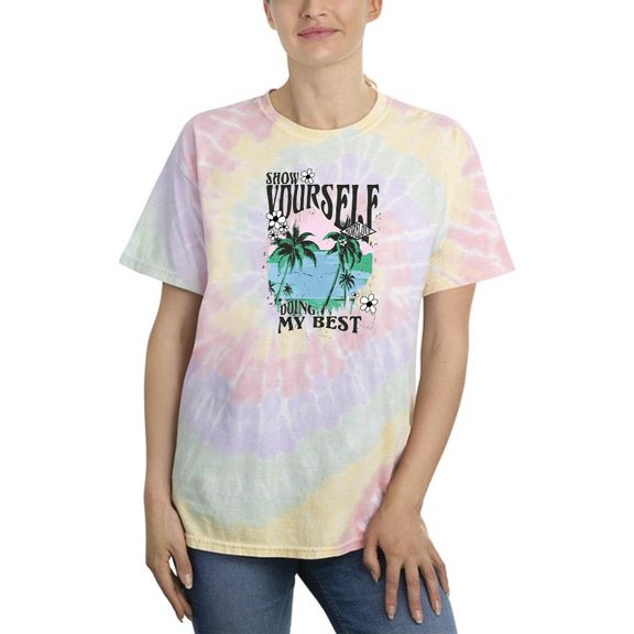 Show Yourself More Love Art Tie Dye Spiral Women -Image by Shutterstock, Female XX-Large