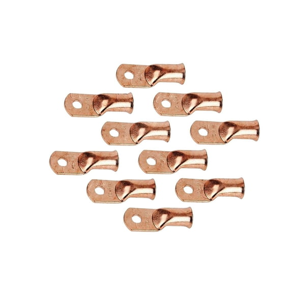 Welding Cable Lug Crimp or Solder Style Heavy Duty 4 AWG 13/32" Stud . High Amperage and Temperature Durability And Enhanced Mechanical Strength Build Specifically For Welding Cable, 10 Pack