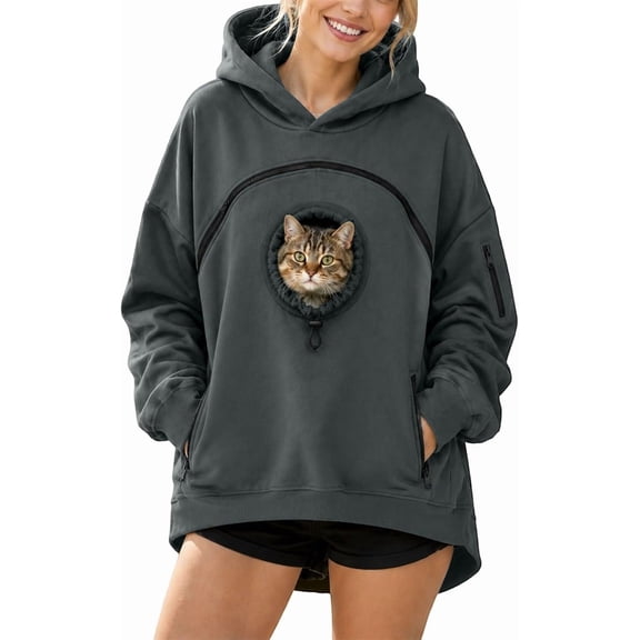 Cat Hoodie with Pouch Pet Carrier Hoodies Snack Dog Hoodie