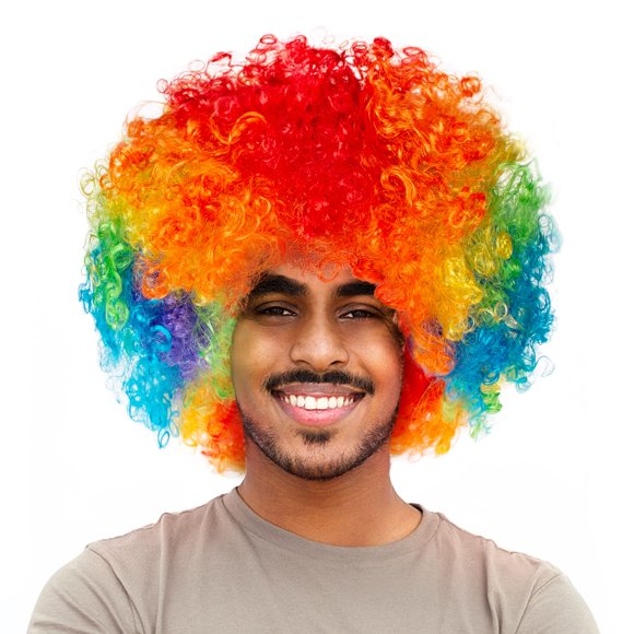 Pantalón corto unisex Wig Joy Join afro esponjoso para fiesta de Halloween