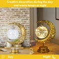 thumbnail image 3 of Yucurem 2026 Crescent Moon Lamp for Ramadan Table Decor, Hollow Moon Eid Mubarak Night Light, Enchanted Lunar Lamp Gifts, 3 of 7