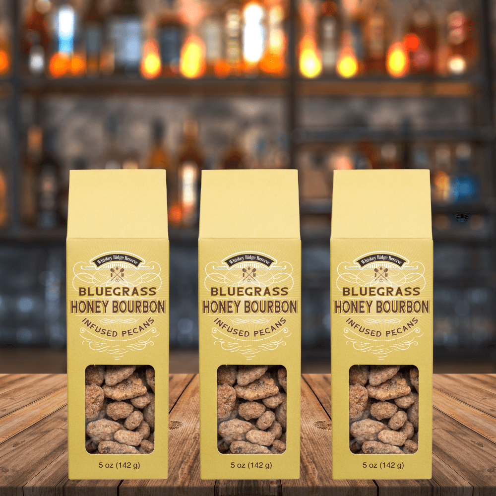 Damn Man Snacks 15oz Bluegrass Honey Bourbon candied Pecans Gift - 3 packs Whiskey Nuts Candied Nuts Gifts for Men
