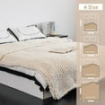 thumbnail image 4 of Chunky Knit Blanket - Luxury Soft Cozy 50 * 60 Throw Blanket,100% Woven Blanket Rope Knot Throw Blanket for Couch, Sofa, Home Decor, Gift - Machine Washable (Cream, 50 * 60), 4 of 7