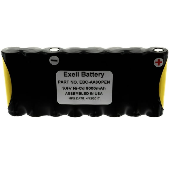 Exell Custom 9.6V 800mAh (8xAA) NiCd Battery Pack