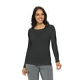 thumbnail image 7 of Womens Long Sleeve T Shirt With Super-Soft Stretch Fabric Round Neck T-Shirts, 7 of 7