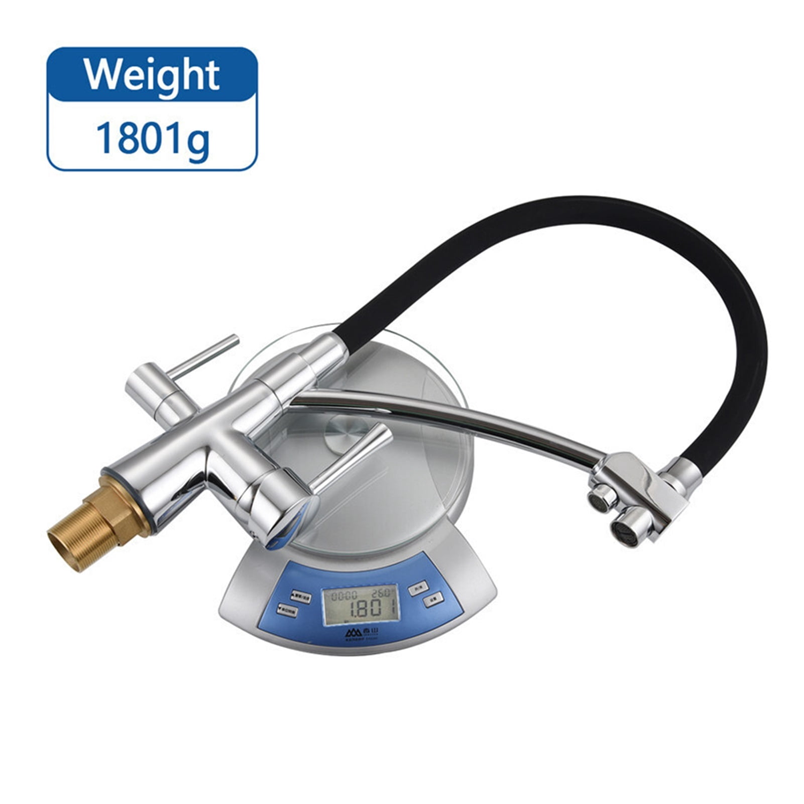 Kitchen Faucet Faucet Dual Spout 360 Degree Swivel Deck Mount Hot Cold Water Faucet Sink Faucet