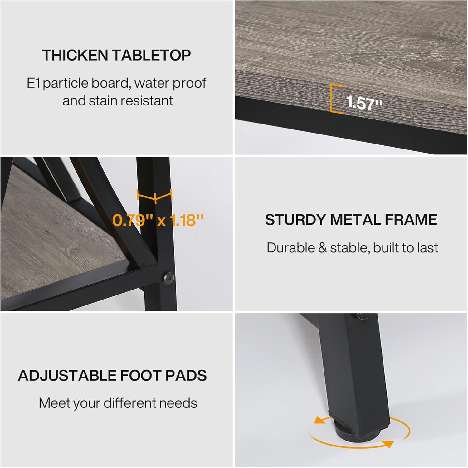 Tribesigns 70.9" Extra Long Console Table, Industrial Wood Narrow Sofa Table for Entryway, Gray