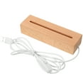 thumbnail image 1 of Solid Wood LED Light Base Rectangular Acrylic Art Display Stand Lamp Night Light, 1 of 6