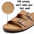 thumbnail image 3 of BERANMEY Unisex Sandals for Women & Men Summer Beach Cork Footbed Slide Sandals with Adjustable Buckle Slip-On Arch Support Shoes for Vacation/Resort/Indoor Outdoor Slippers, 3 of 8