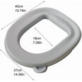 thumbnail image 2 of Toilet Seat Risers for Seniors, Soft Foam Toilet Seat Cushion with Adhesive Backing - Waterproof and Hygienic, Fits All Toilet Chair Types, 2 of 3