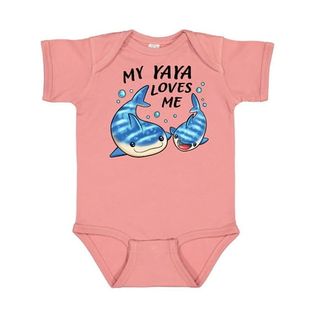 

Inktastic My Yaya Loves Me- whale shark Gift Baby Boy or Baby Girl Bodysuit