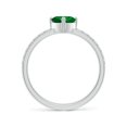 thumbnail image 2 of ANGARA Natural 3-Prong-Set Heart Emerald Ring With Diamond Accents in 14K White Gold for Women (Size-6mm) | May Birthstone, Birthday, Anniversary, Jewelry Gift for Women | Natural Emerald Ring, 2 of 9