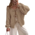 thumbnail image 1 of Suéter PRETTYGARDEN con Lazo Frontal y Tejido Grueso Talle S, 1 of 8