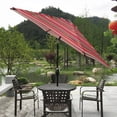 thumbnail image 1 of 9ft Outdoor Patio Umbrella Table Umbrella Windproof Umbrella Outdoor Fade Resistant Water Proof Patio Table Umbrella for Market Garden, Deck, Backyard - Red Striped, 1 of 8