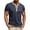 L5-Dark Blue, variant on Men's Henley Shirts Waffle Knit Short Sleeve Button T-Shirts with Pockets Color Block Tee Shirts Lightweight Summer Vintage Casual Basic Tee,Light Blue 2XL