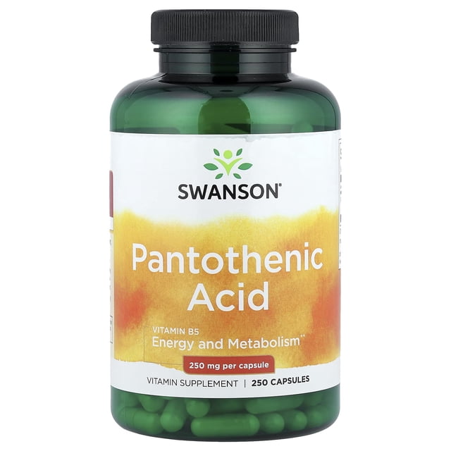 Swanson Suplemento de Acido Pantotenico, 250 cápsulas